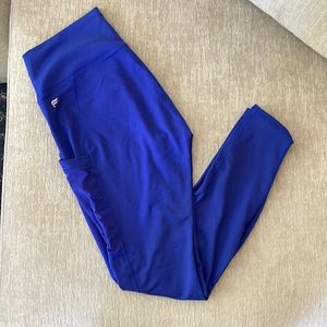 Fabletics Powerhold Royal Blue Leggings with Side Pockets Size M